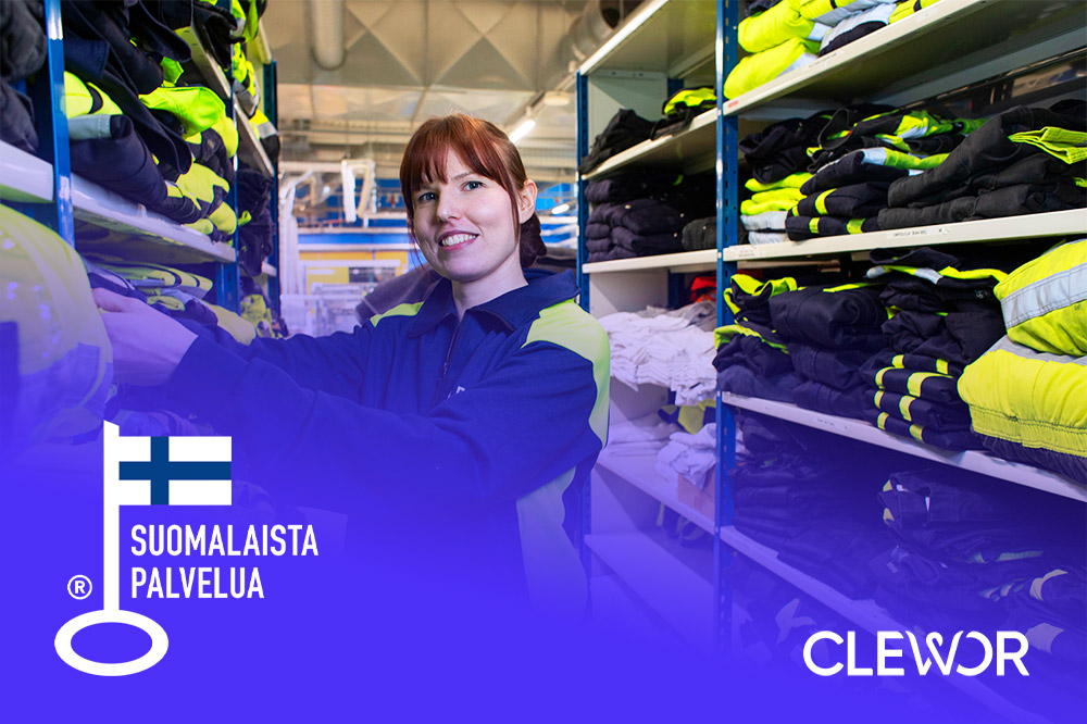 SmartWear® -työvaatepalvelulle Avainlippu-merkki